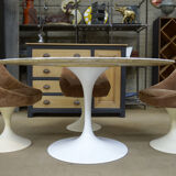 Table ronde "tulipe 137" en marbre d'Eero Saarinen,  knoll 1960