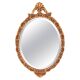 Vintage Italian mirror in gold and brown, gilded woodwork, 1960s.