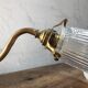 Opalescent glass swan neck sconce