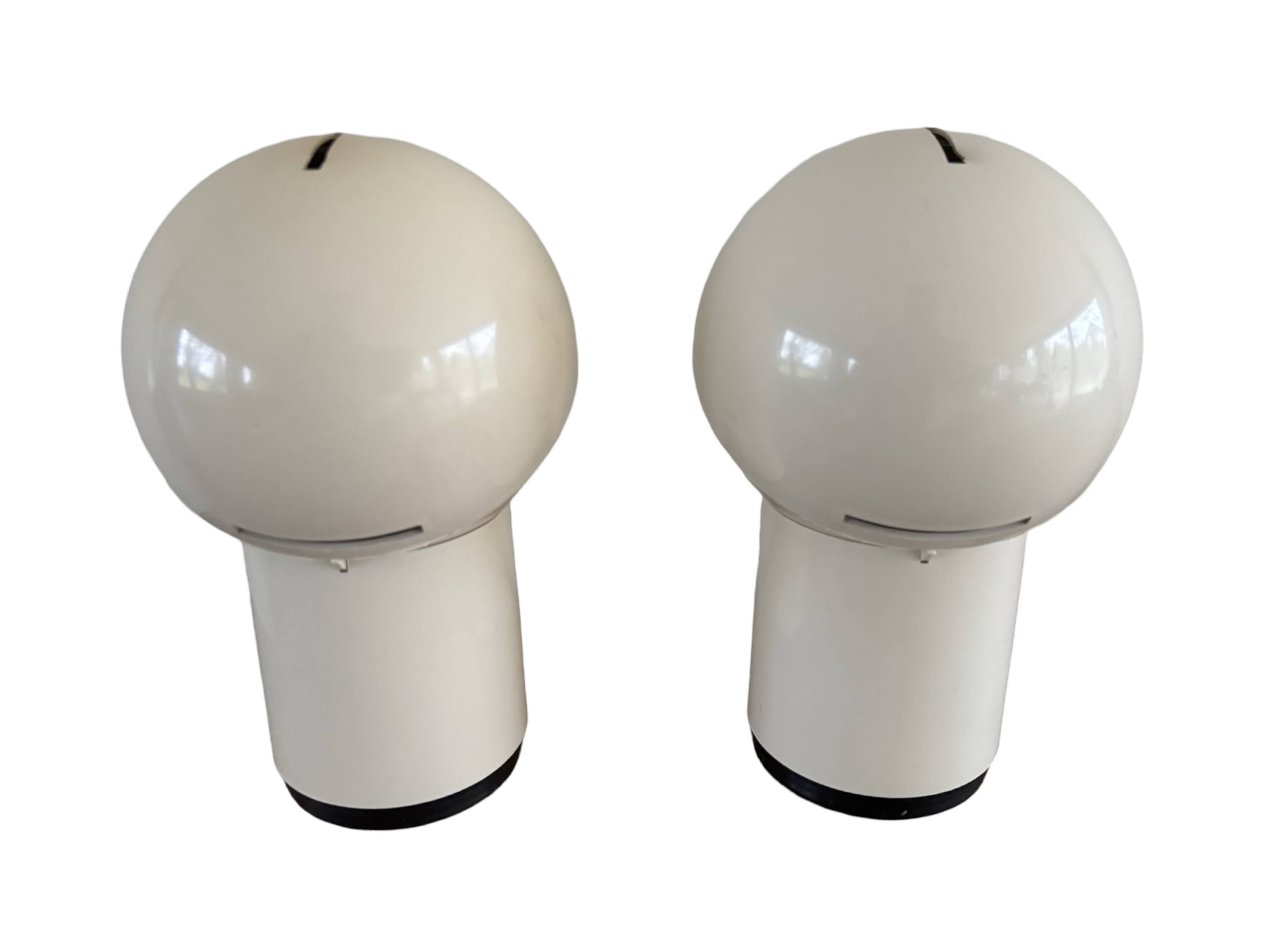 Set of two Vintage 'Pac-Man' Asteroidi Siberin Caronno table lamp Italy 70's design