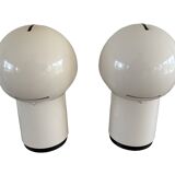 Set of two Vintage 'Pac-Man' Asteroidi Siberin Caronno table lamp Italy 70's design