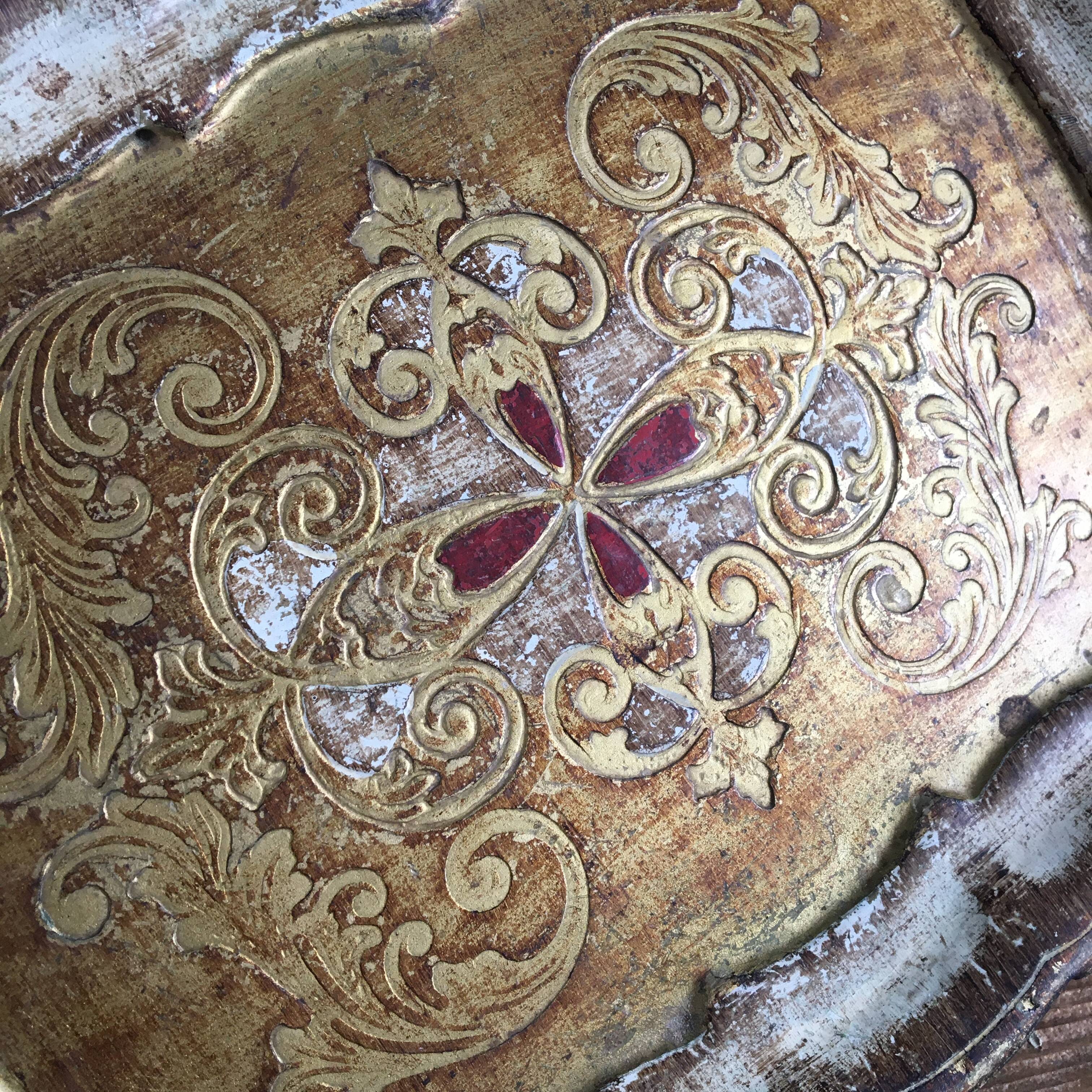 Golden venetian tray