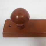 1970 vintage wooden coat rack 3 crochets