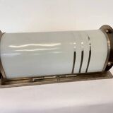 XL chrome design Bauhaus wall and glass lamp 1930s - Czechoslovakia