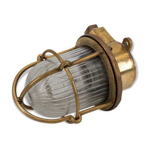 lampe en laiton et verre