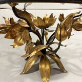 Hans Kögl gilded metal and glass coffee / side table