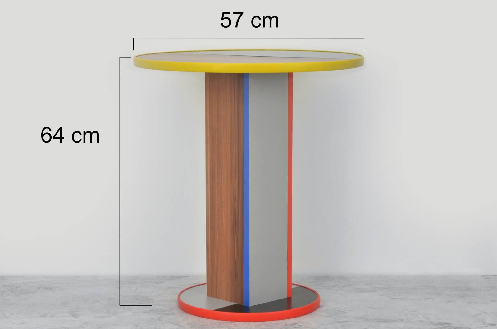 Handmade table made from recycled materials. Neoplasticism-style table.