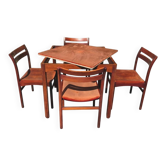 Mobile di Cantú, vintage game table, dining table with 4 chairs, 50'