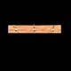 Vintage wooden wall coat rack - 3 chrome metal hooks