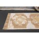 1970s Turkish Hand-Knotted Wool Cotton Beige Runner Rug 73x310