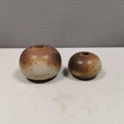 Two small round vases by Aage Wurtz Denmark 1970-80s.