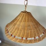 Vintage wicker pendant light