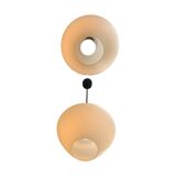 Pair of scandinavian opaline pendant lamps  1950