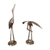 Couple de hérons en laiton