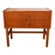 Bedside table, small Scandinavian chest of drawers, 1960, teak.