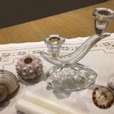 Ancient art deco glass candlestick