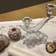 Ancient art deco glass candlestick