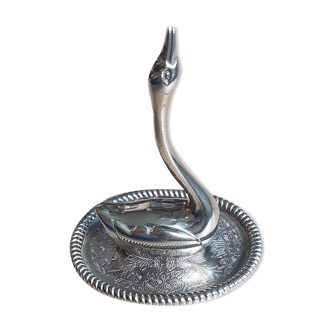 Silver swan ring holder