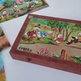 Jouet Cube en bois Picsou et Mickey