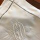 Old-day linen taie monogrammed scale GD
