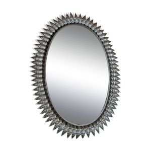 Miroir soleil ovalE vintage 50s,