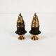 Brass and rosewood spice set, Denmark, 1950s