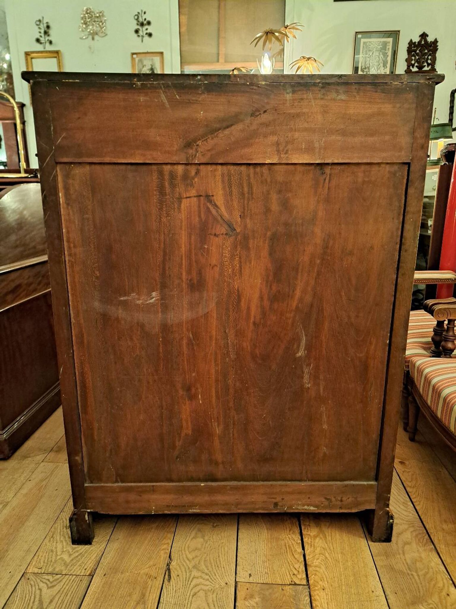 19th-century walnut writing desk.