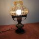 Vintage lamp in brass and amber glass