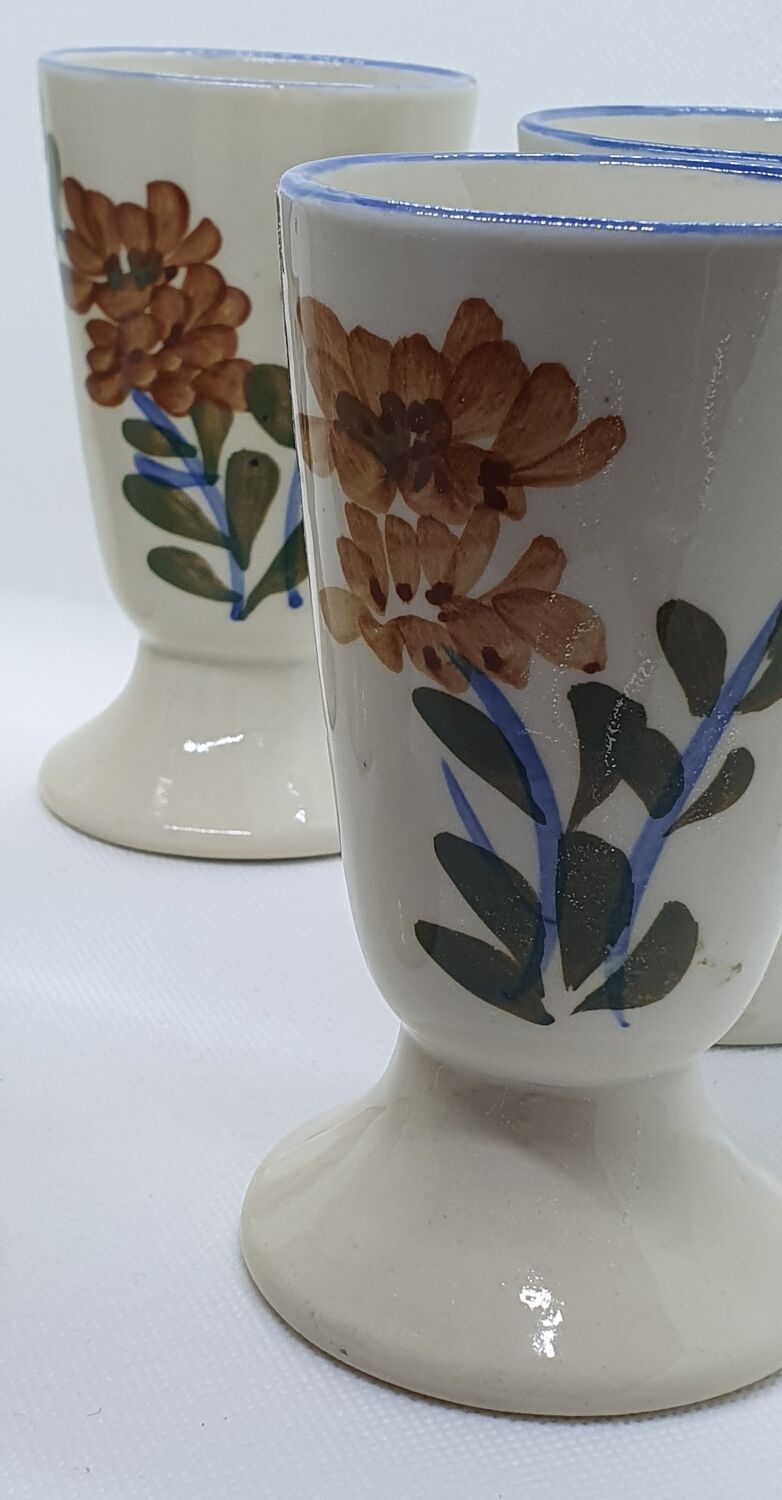 6 hand-painted mazagrans