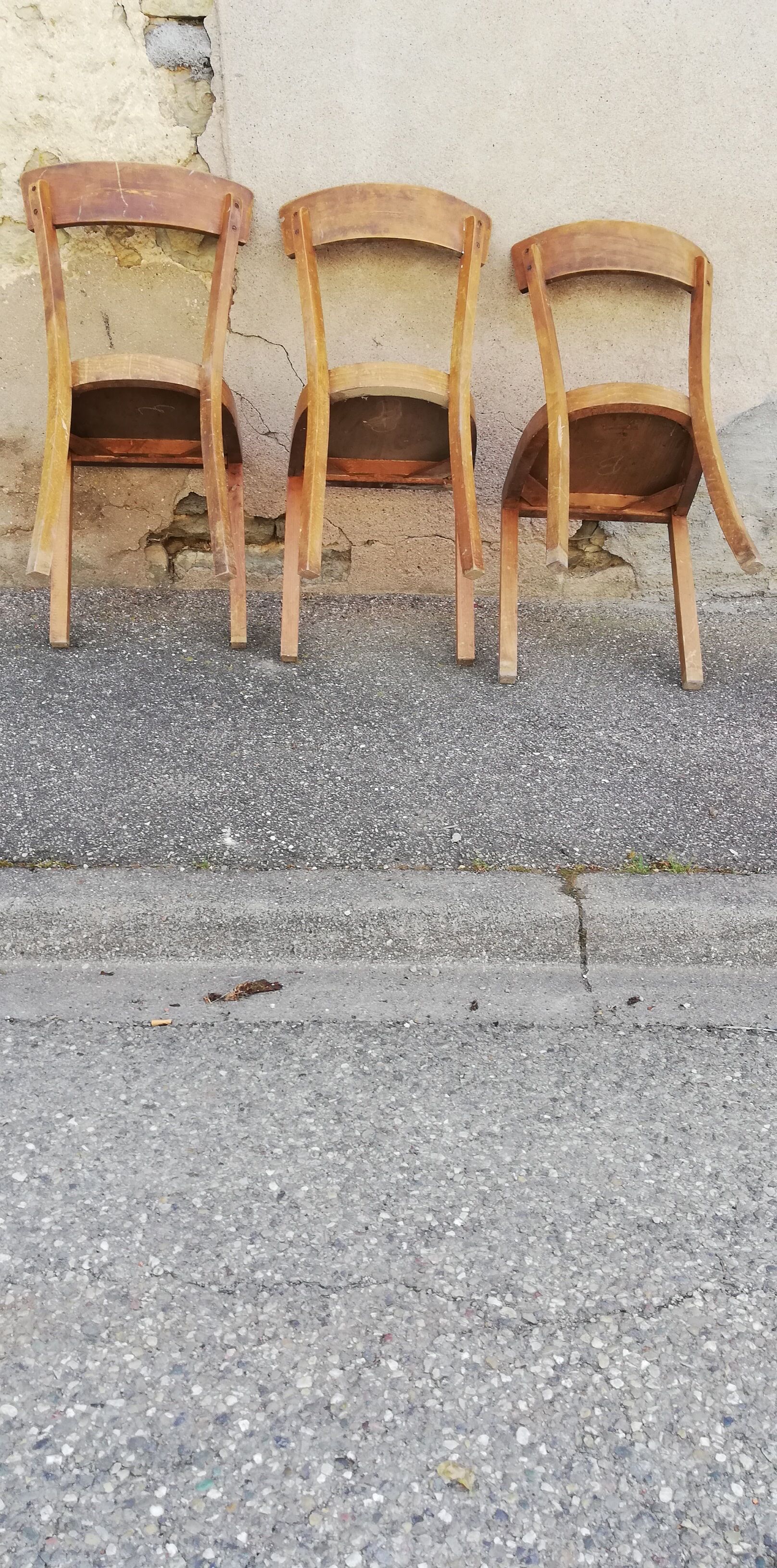 Set of 3 vintage bistro chairs