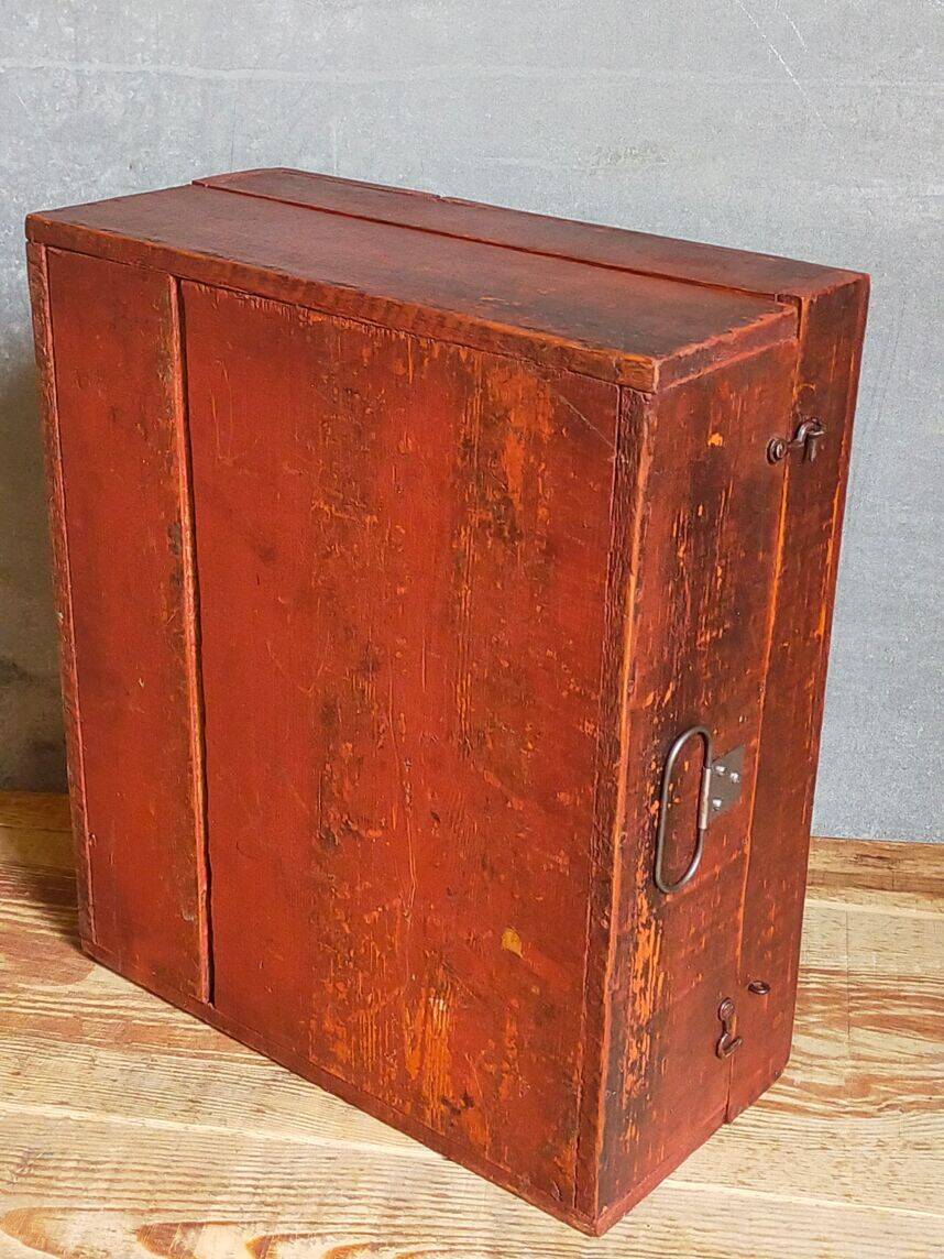 Painted wooden chest