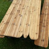 Guinguette table and benches