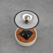 Tabouret vintage design Mid-century en chrome avec assise en cuir blanc, années 1970