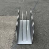 Minimalist aluminium magazine rack by Norman Foster for Helit, Germany, 1990s.