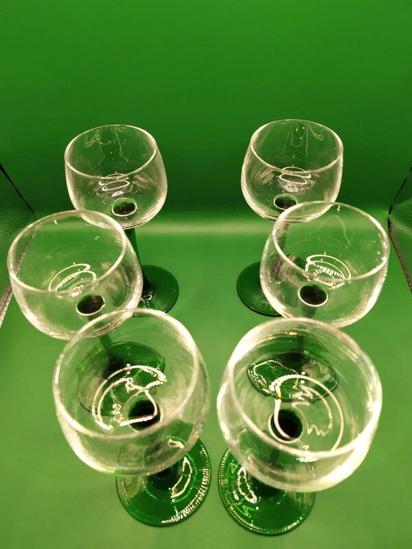 6 verres alsaciens à vin blanc