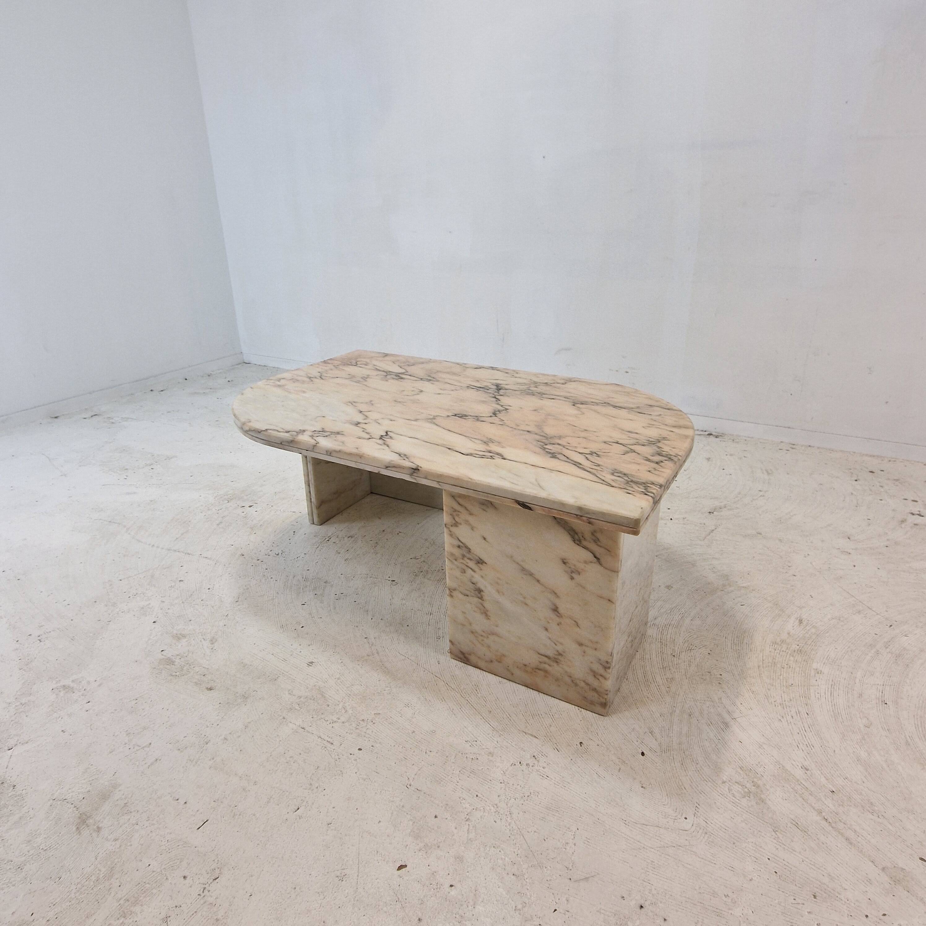 Italian Marble Coffee or Side Table, 1980s