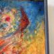 Abstract - The Samurai, oil on wood panel signed 1989