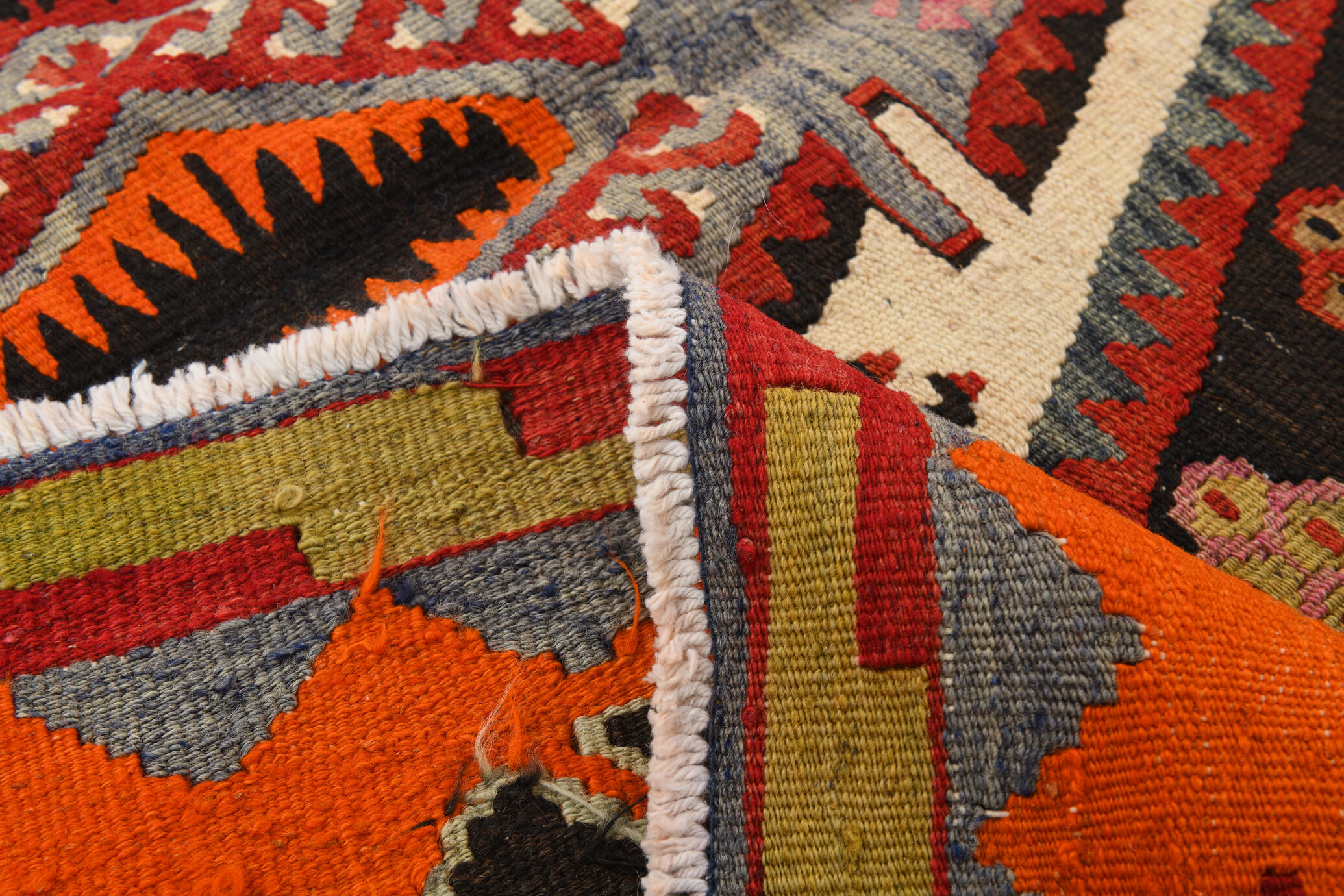 7x12 Scandinavian Kilim Rug, 205x384Cm