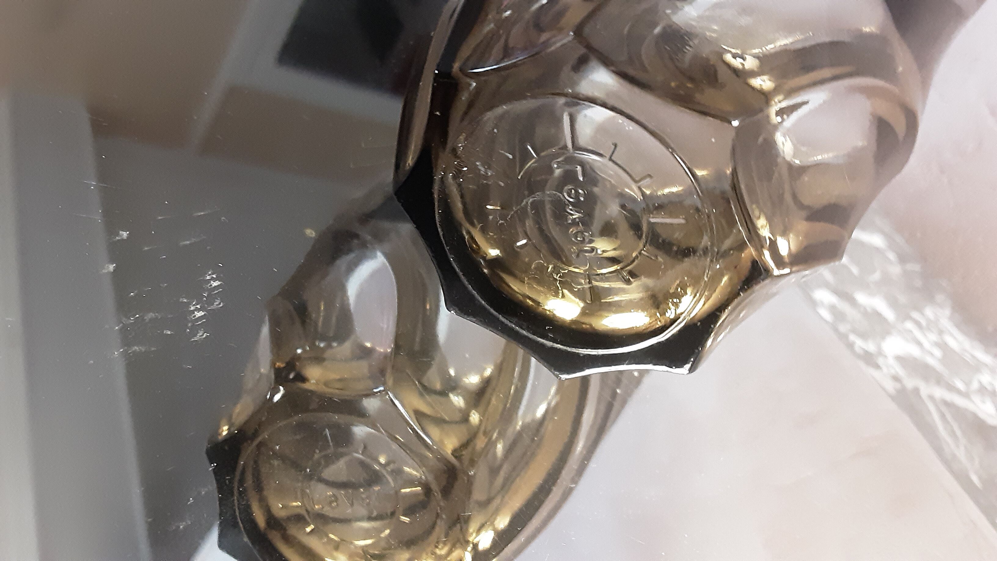 Vintage thick glass elipse vase