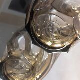 Vintage thick glass elipse vase