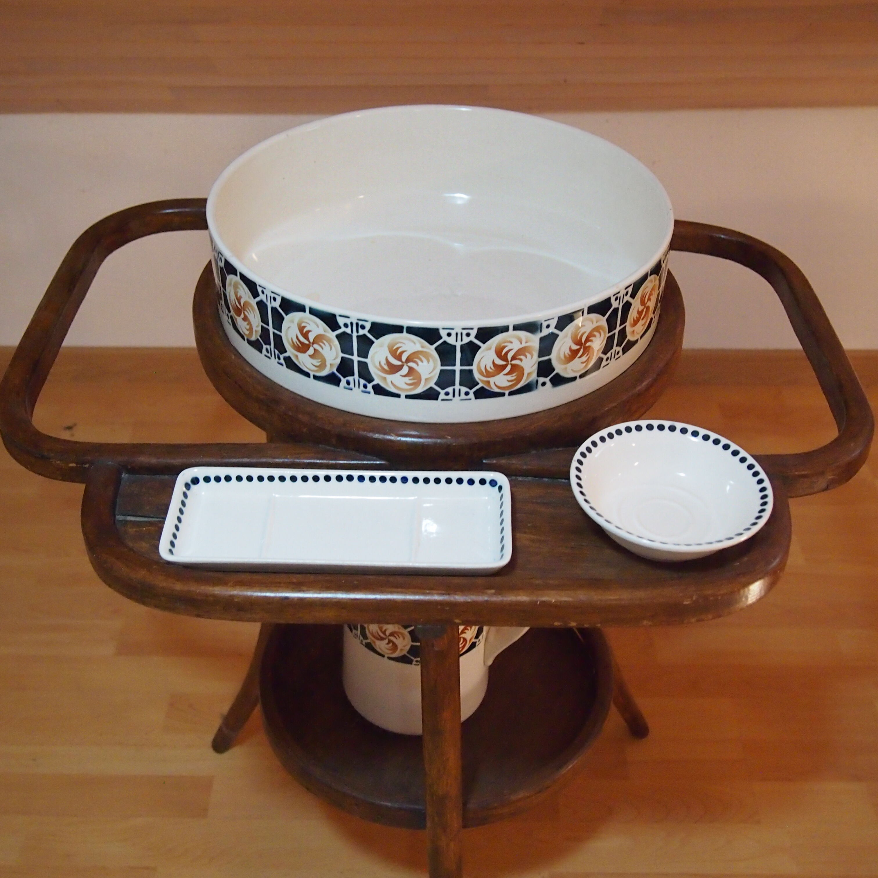 Lot service et table de toilette vintage