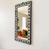 Ceramic and wrought iron mirror 1950