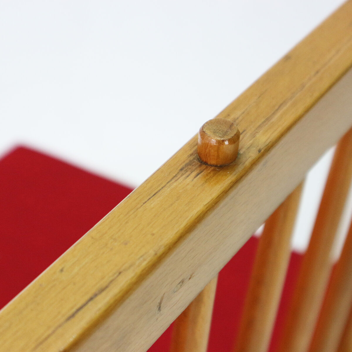 Reupholstered beechwood bench, 1950s