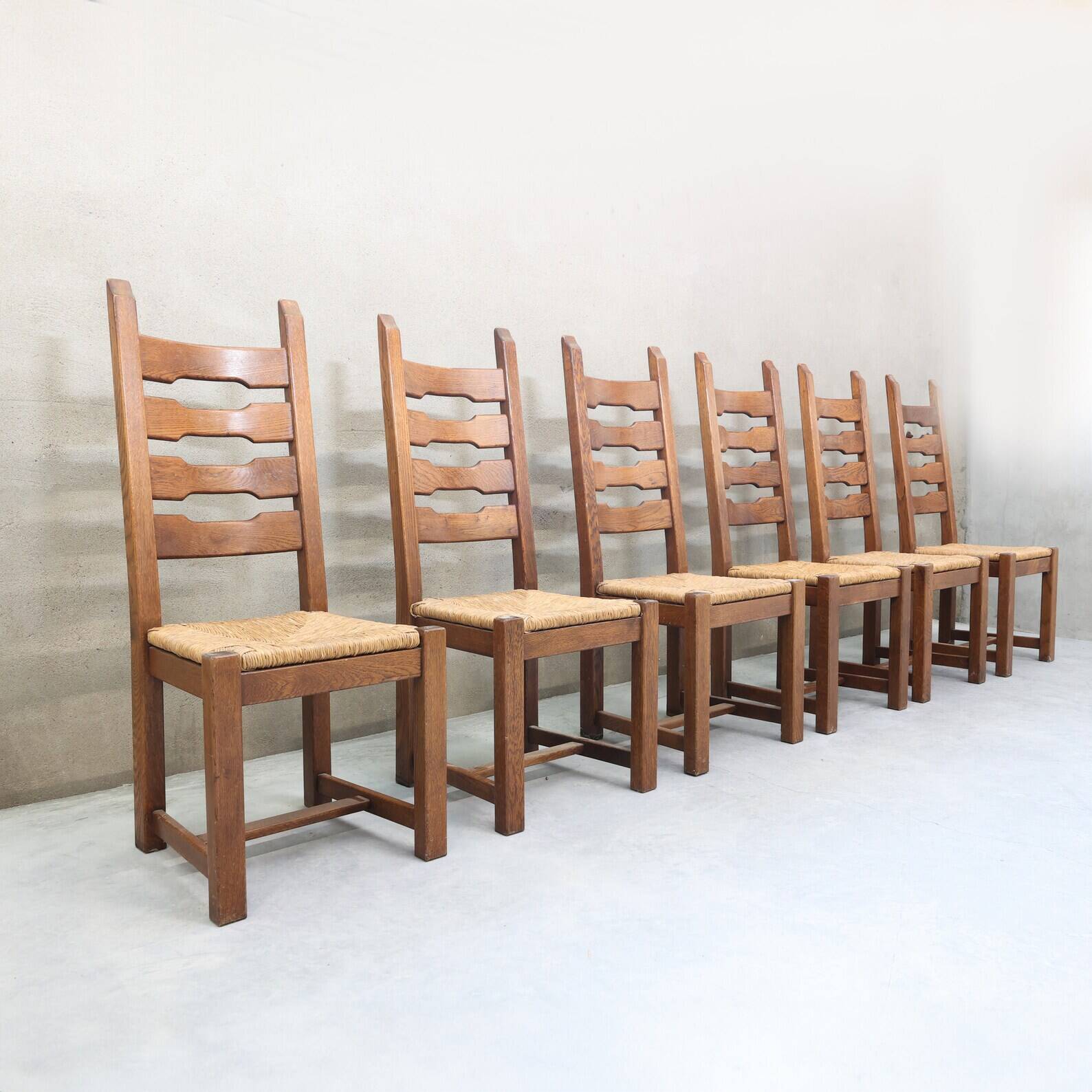 Lot de 6 chaises vintage Razor Blade