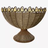 Beaded woven basket