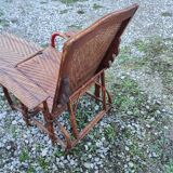 Chaise longue rotin 1900