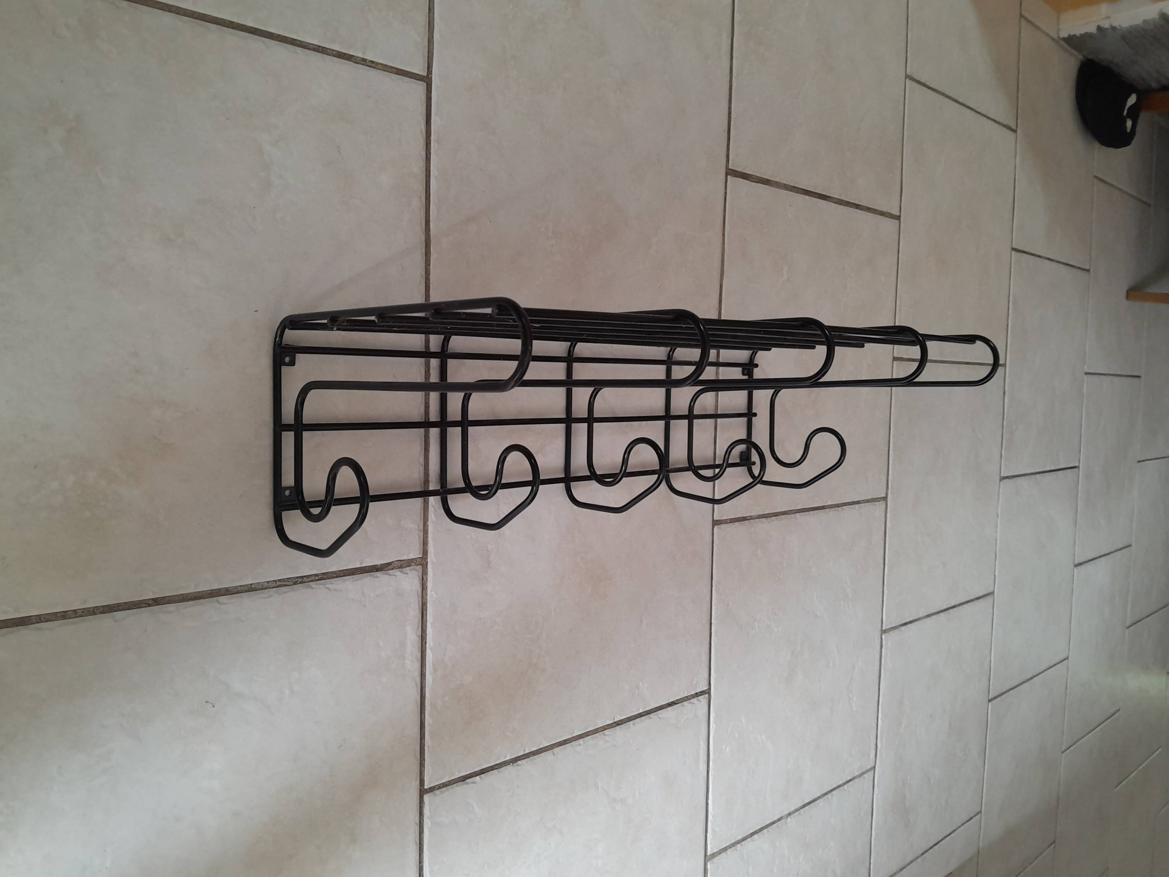 Vintage ikea tomado style wall coat rack metal