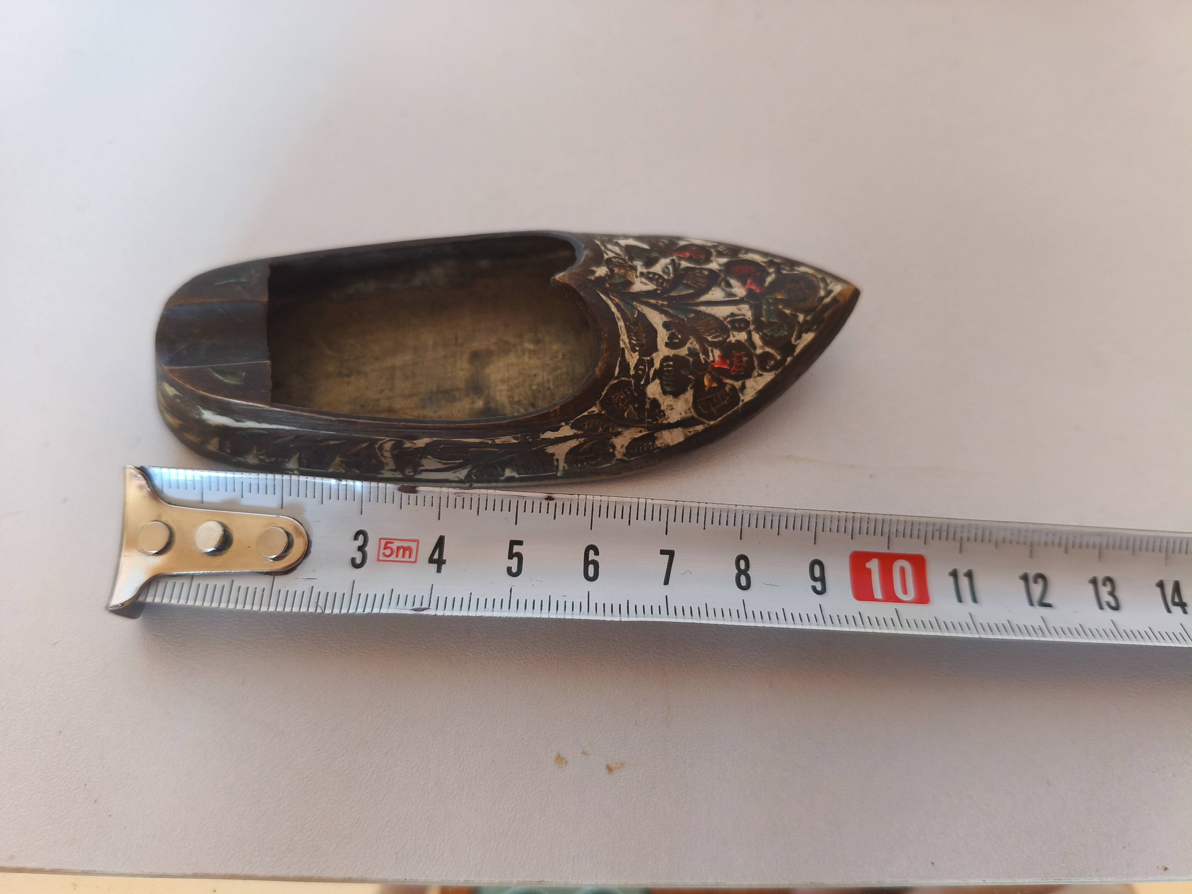 Cendrier Porte encens en laiton babouche origine inde