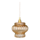 Vintage amber glass globe pendant light