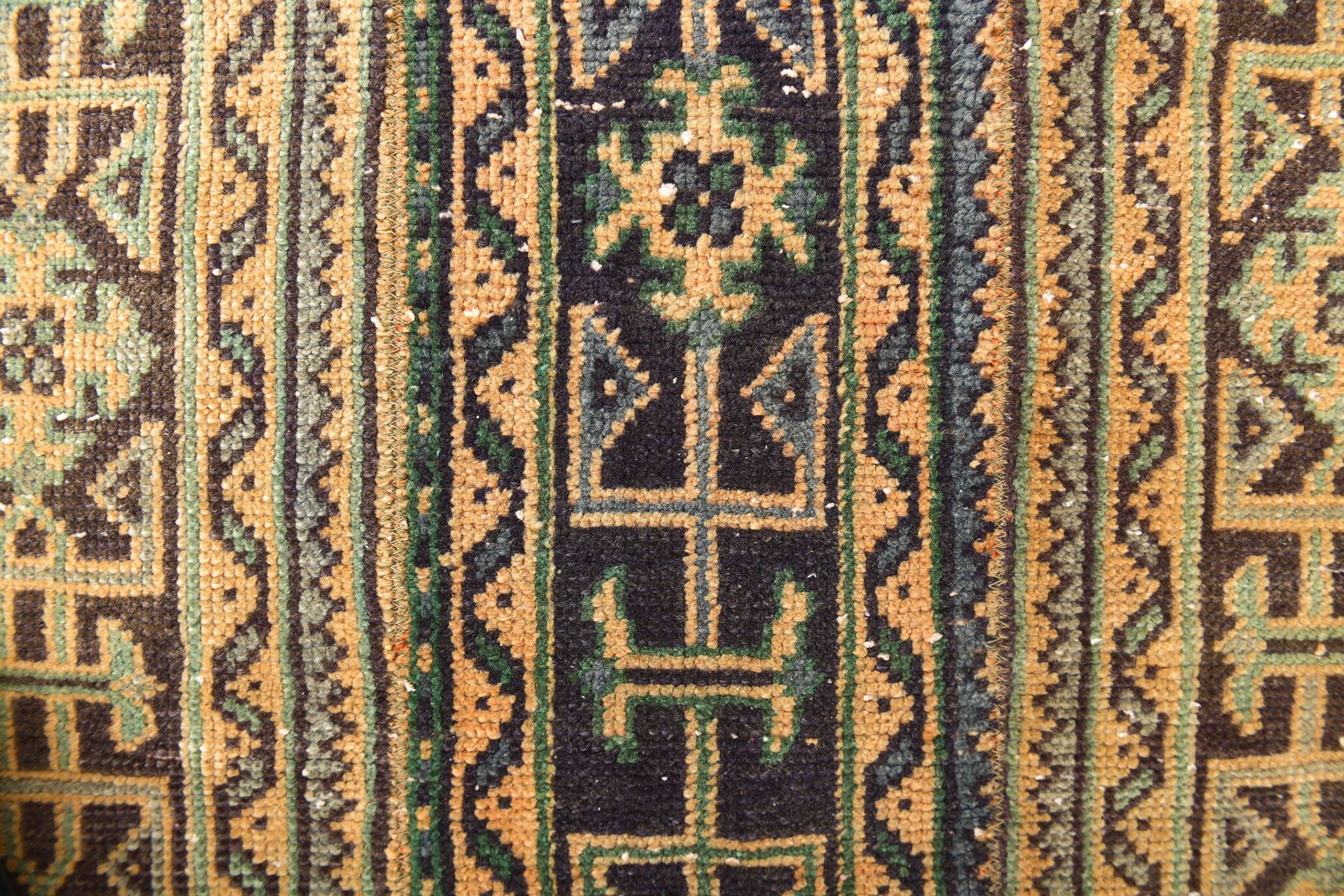 3x10 Rug For Kitchen Navy Blue Turkish Runner Rug, 82x303Cm SKU 24963